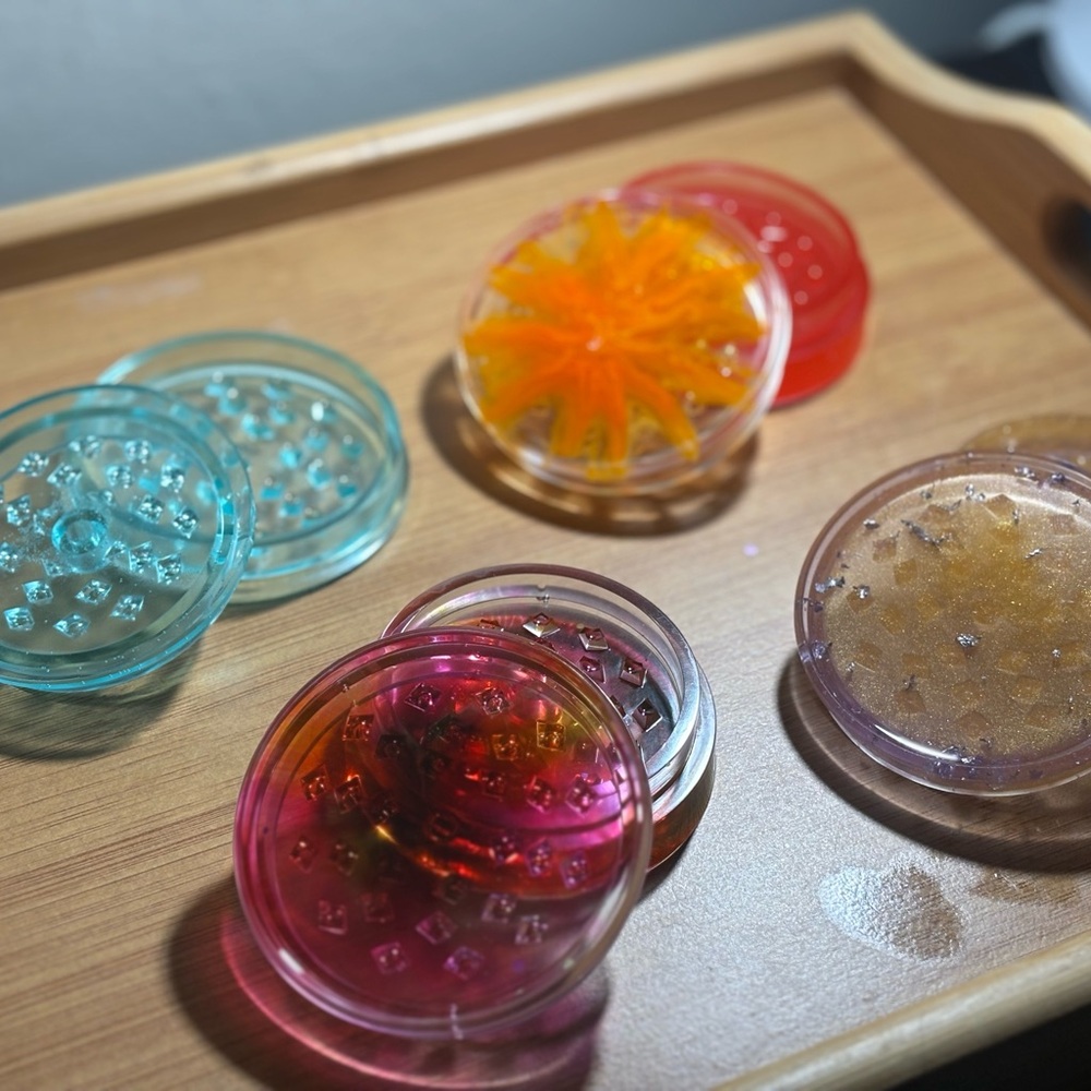 Resin made herbal grinders